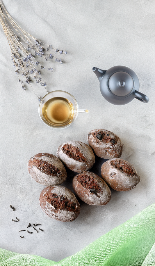 ほうじ茶と黒豆のパン